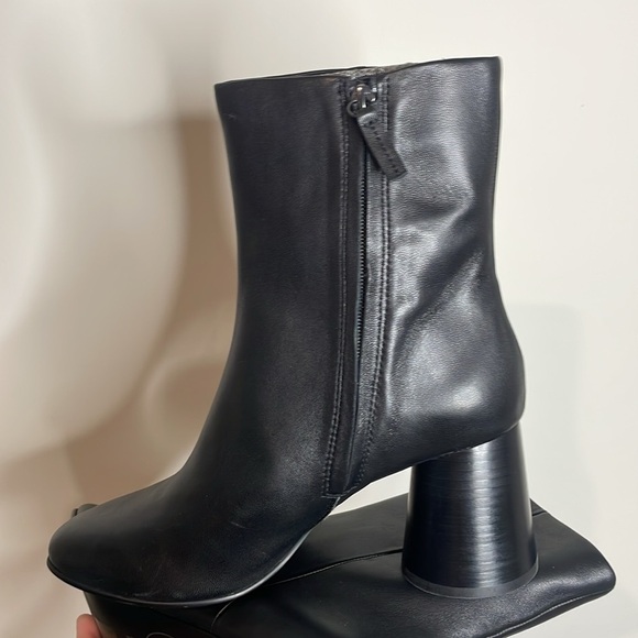 ASH | Women’s Black Calf Leather Clone Block Heel Booties Size 11 NWOB - Picture 7 of 10